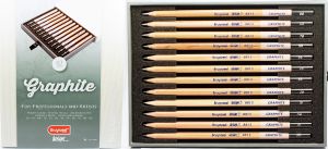 Zestaw 12 ołówków Graphite for professionals Bruynzeel 9B-2H